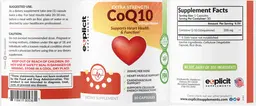 Label for CoQ10 200 mg