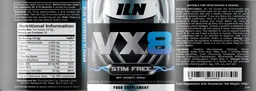 Label for VX8 Blue Raspberry Flavour