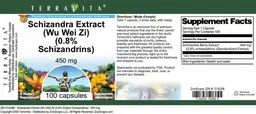 Label for Schizandra Extract (Wu Wei Zi) (0.8% Schizandrins) 450 mg