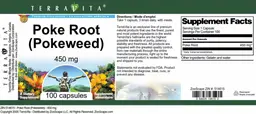 Label for Poke Root (Pokeweed) 450 mg