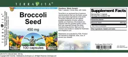 Label for Broccoli Seed 450 mg
