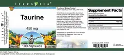 Label for Taurine 450 mg