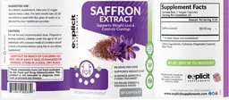 Label for Saffron Extract 88.50 mg