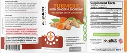 Label for Turmeric with Ginger 1300 mg & BioPerine