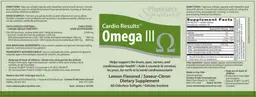 Label for Cardio Results Omega III Lemon Flavored