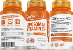 Label for Liposomal Vitamin C + 1500 mg