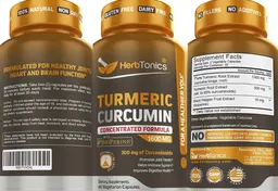 Label for Turmeric Curcumin 1600 mg