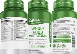 Label for Whole Food Multivitamin Men & Women
