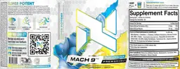 Label for Mach 9 Blue Lemon Haze