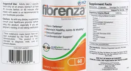 Label for Fibrenza Systemic Enzyme 500 mg
