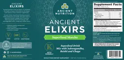 Label for Ancient Elixirs Superfood Matcha