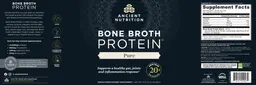 Label for Bone Broth Protein Pure