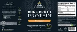 Label for Bone Broth Protein Turmeric