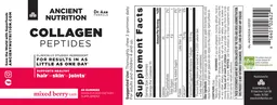 Label for Collagen Peptides Mixed Berry Flavor