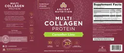 Label for Multi Collagen Protein Cucumber Lime