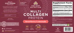 Label for Multi Collagen Protein Strawberry Lemonade