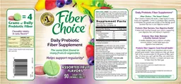 Label for Fiber Choice Daily Prebiotic