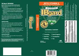 Label for IBgard with Vitamin D