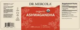 Label for Organic Ashwagandha