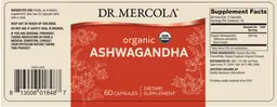 Label for Organic Ashwagandha