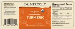 Label for Organic Fermented Turmeric
