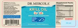 Label for Krill Oil for Kids