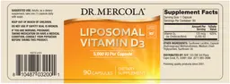 Label for Liposomal Vitamin D3 5,000 IU