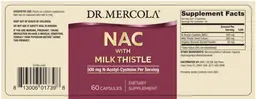 Label for NAC 500 mg with Milk Thistle