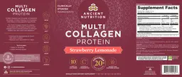 Label for Multi Collagen Protein Strawberry Lemonade