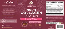 Label for Multi Collagen Protein Beauty Within Guava Passionfruit Flavor
