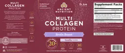 Label for Multi Collagen Protein Brain Boost Vanilla Flavor