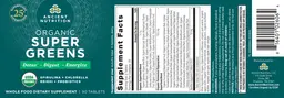 Label for Organic Super Greens