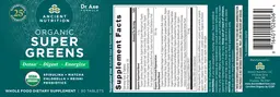 Label for Organic Super Greens