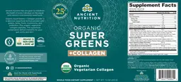 Label for Organic Super Greens + Collagen