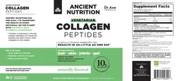Label for Vegetarian Collagen Peptides Naturally Flavored