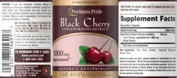 Label for Black Cherry Concentrated Extract