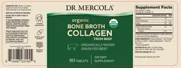 Label for Organic Bone Broth Collagen from Beef