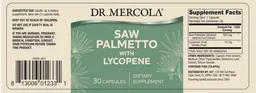Label for Saw Palmetto with Lycopene