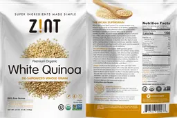 Label for Premium Organic White Quinoa