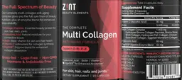 Label for The Complete Multi Collagen Anti Aging Formula