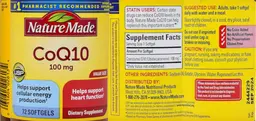 Label for CoQ10 100 mg