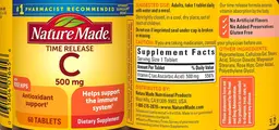 Label for Time Release C 500 mg