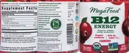 Label for B12 Energy Cranberry