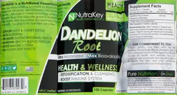 Label for Dandelion Root