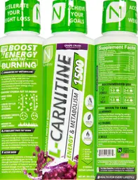 Label for L-Carnitine 1500 Grape Crush