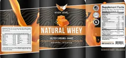 Label for Natural Whey Salted Caramel Shake