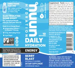 Label for Energy Berry Blast