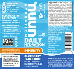 Label for Immunity Blueberry Tangerine