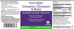 Label for Cinnamon, Chromium & Biotin