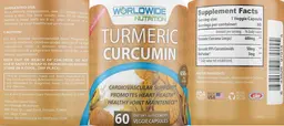 Label for Turmeric Curcumin